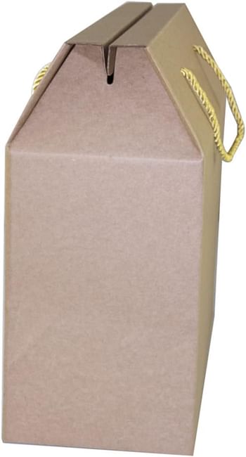 R-moment Brown Paper Gift Box with Hanging Facility Candy Treat Boxes, Gift Boxes for Wedding and Birthday Party Favors Box, 10pcs Set, Size L 37cm x W 16cm x H 35cm