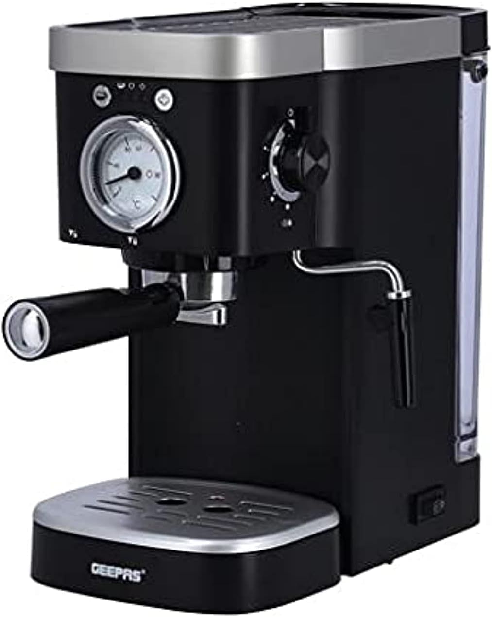 Geepas 1.2L 3 In 1 Coffee Machine - 1100W Coffee Maker For Instant Coffee, Espresso, Macchiato & More | Boil-Dry Protection, Anti-Drip Function, Automatic Turn-Off