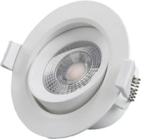 مصباح LED دائري قابل للتعديل 7 واط 24 للاستخدام الداخلي والمنزل والمكتب من ميلفي (3000 كلفن - ابيض دافئ -)