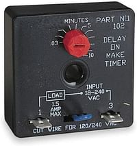 Royal Apex Universal Delay on Make Timer Relay ICM102, Universal voltage 0.03 to 10 Min Adjustment for HVAC