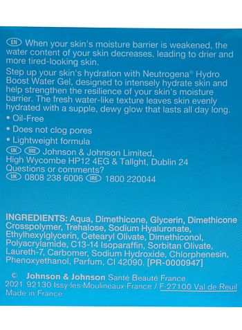 Neutrogena Face Moisturizer Water Gel Hydro Boost Normal To Combination Skin 50ml