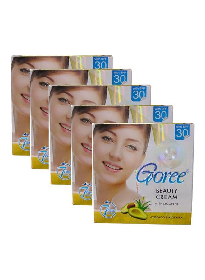 Goree Pack of 5 Beauty Cream With Lycopene White 150grams