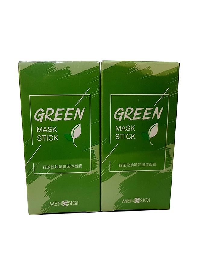 Mengsiqi-2 Piece Green Tea Purifying Clay Mask Stick 40grams