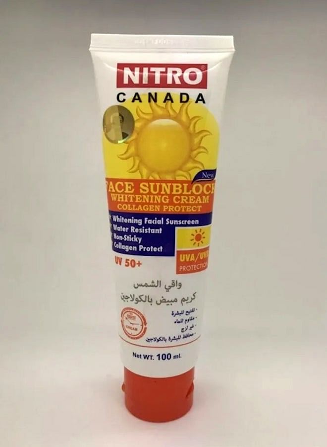 NITRO CANADA Face Sunblock Whitening Cream - 100ml