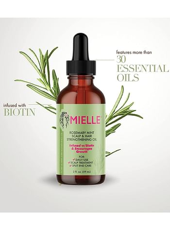 Mielle Organics Rosemary Mint Scalp And Hair Strengthening Oil With Biotin