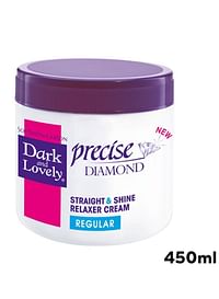 Dark & Lovely-Precise Diamond Regular Straight And Shine Relaxer Cream Keratin Colored Hair 450ml