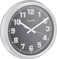 Citizen Cc2037 Outdoor Wall Clock, Silver-Tone