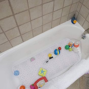 YINENN Non-Slip and Latex-free Bathtub Mat with Suction Cups (Clear)