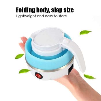 600ML Travel Folding electric water kettle - Collapsible heated hot water boiler For Coffee - Dual Voltage Portable kettle Random color