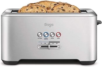 Sage Breville Sage Bta730Uk The Bit More 4 Slice Long Slot Toaster - Silver