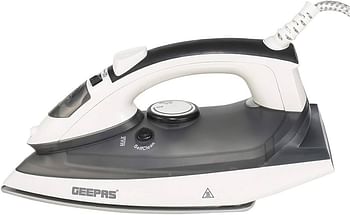 Geepas GSI7788 Ceramic Steam Iron 2000W- Temperature Control for Wet/Dry Crease Free Ironing | Steam Function & Self Cleaning Function