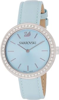 Swarovski Daytime Women's Blue Dial Leather Band Watch - 5095646