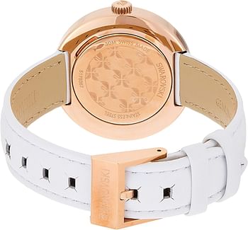 Swarovski Women's Silver Dial Leather Band Watch - 5179367