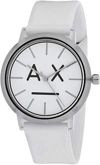 Armani Exchange Womens Quartz Watch, Analog Display and Silicone Strap AX5557