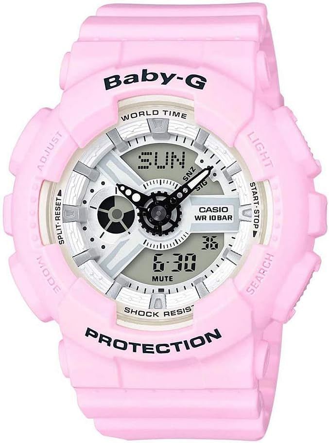 Casio Baby-G Womens Quartz Watch, Analog-Digital Display and Resin Strap BA-110BE-4ADR -43.4mm