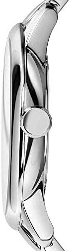 Burberry Men's Black Dial Stainless Steel Band Watch - BU10005, Silver, fashion