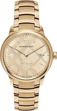 Burberry Swiss Gold Date Dial 40mm Men Wrist Watch The Classic BU10006