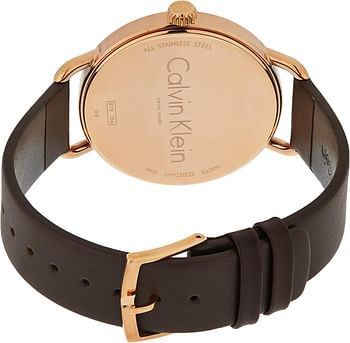 Calvin Klein Women's Analogue Quartz Watch with Leather Strap