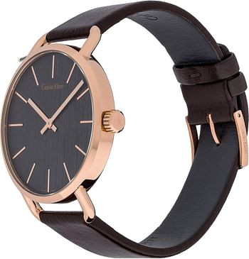 Calvin Klein Women's Analogue Quartz Watch with Leather Strap