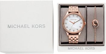 مايكل كورس ساعة للنساء طراز MK1025, روز جولد، انالوج - 36 mm