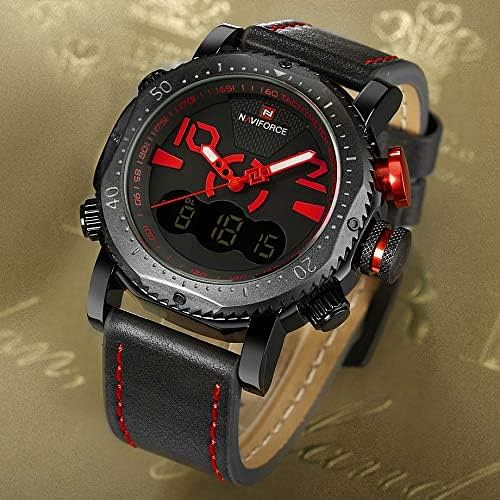 Naviforce NF9094.2 Casual Watch For Men Analog Leather 48mm