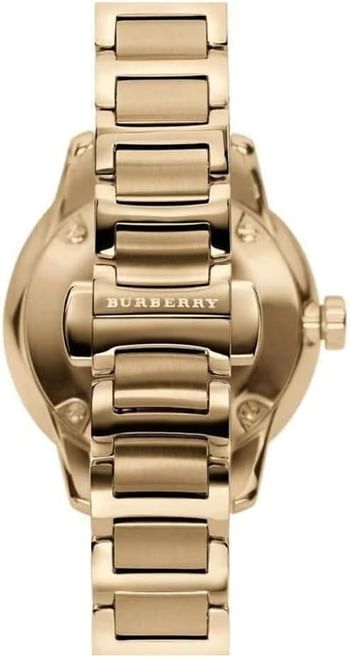 Burberry Women's Beige Dial Gold-Plated Stainless Steel Band Watch - BU10109
