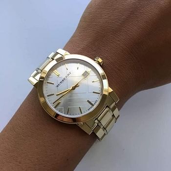 Burberry Watch, Women's Swiss Gold Tone Stainless Steel Bracelet 34mm BU9103
