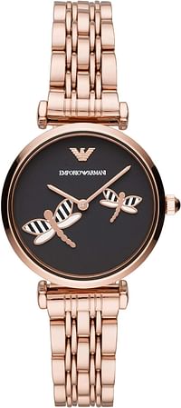 Emporio Armani Quartz Watch with Stainless Steel Strap AR11206, Black, AR11206-AMZUK