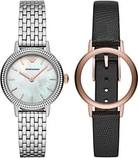 Emporio Armani  AR80020 Womens Analogue Quartz Watch with Stainless Steel Strap -32mm