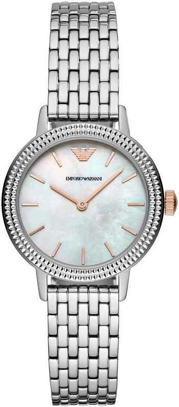 Emporio Armani  AR80020 Womens Analogue Quartz Watch with Stainless Steel Strap -32mm