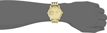 Diesel Mini Daddy Men's Gold Dial Stainless Steel Band Watch - DZ7306