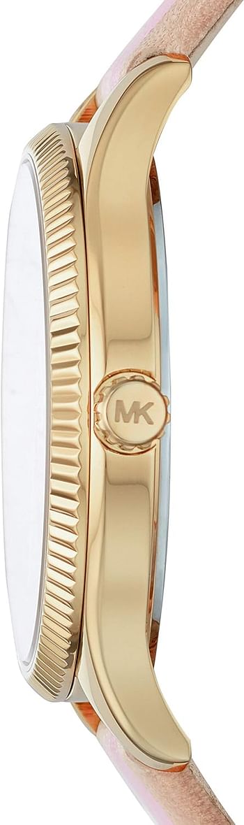 Michael Kors Womens Analogue Quartz Watch with Leather Strap MK2809, Pink, Strap