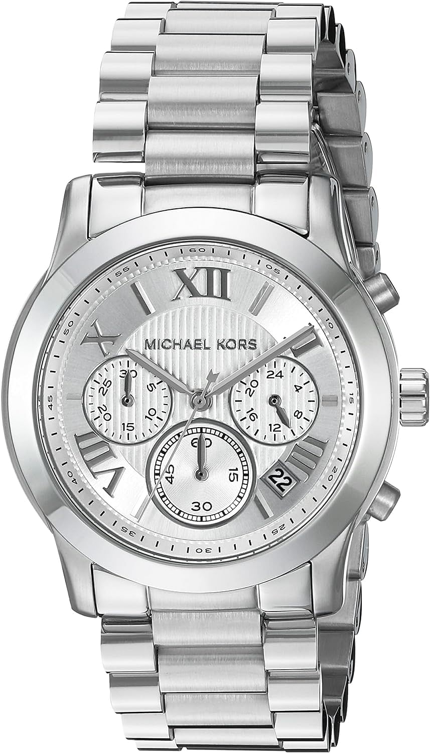 Michael Kors Womens Quartz Watch, Chronograph Display and Stainless Steel Strap MK6273
