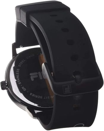 FILA Style Watch Unisex Black Silicon 38-317-003, Black -41mm