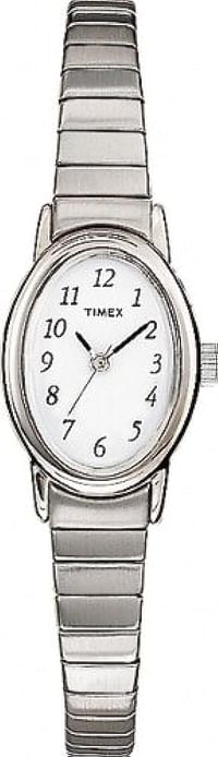 تيميكس ساعة كلاسيكية بسوار من الستانلس ستيل للنساء - T21902PF، ابيض/فضي، سوار, وايت سيلفر, سوار