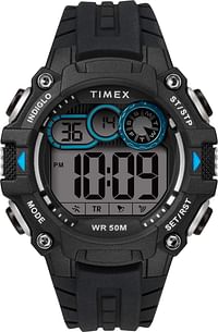 Timex Mens Digital Watch, Chronograph Display and Silicone Strap TW5M27300