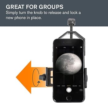 Celestron – Smartphone Photography Adapter For Telescope – Digiscoping Smartphone Adapter – Capture Photos And Video Through Your Telescope Or Spotting Scope Eyepiece