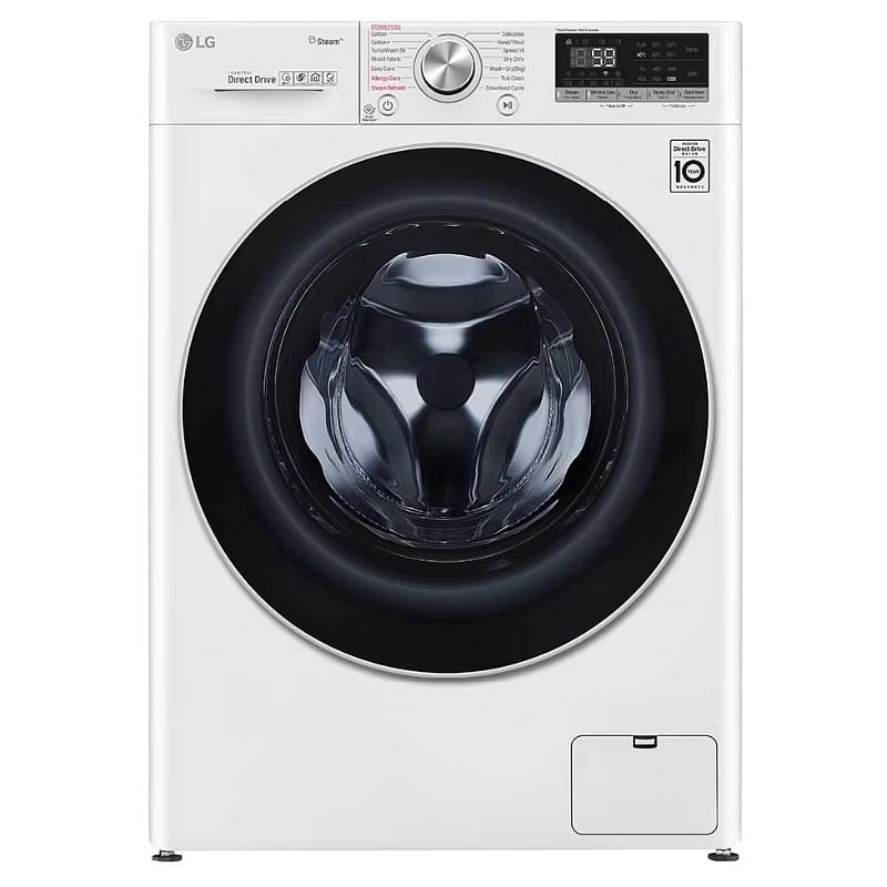 LG Front Loading Washing Machine and Dryer 10.5 kg Washer 7 kg Dryer WSV1107WHT– White