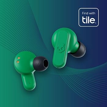 Skullcandy Dime 2 True Wireless In-Ear Bluetooth Earbuds Use with iPhone and Android Charging Case Tile and Microphone IPX4 Sweat and Dust Resistant - Blue/Green