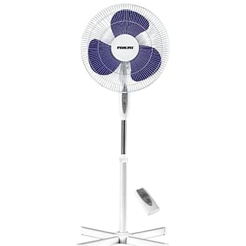 Nikai 16 Inch 45W Pedestal Fan, 3 Blades with Cross Base Stand NPF2616