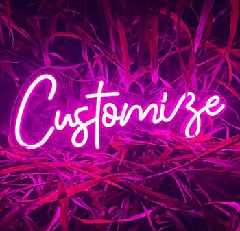 Custom Name Neon Sign Board Decorative All Personalized Options (8 Letters (8 X 20))