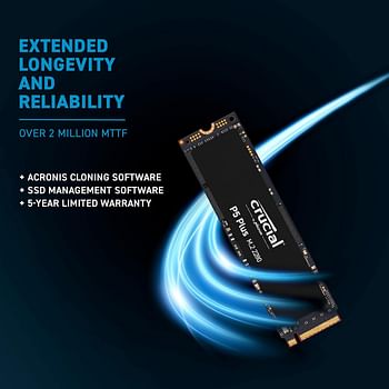 Crucial P5 Plus 1000GB NVMe PCIe M.2 SSD