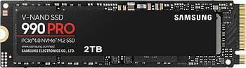 Samsung 990 PRO Series - 2TB PCIe Gen4. X4 NVMe 2.0c - M.2 Internal SSD -MZ-V9P2T0B/AM