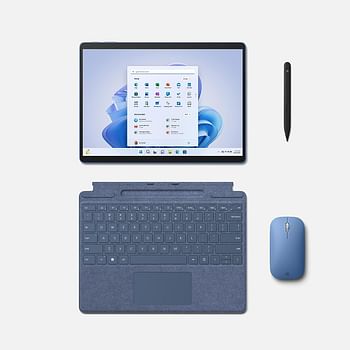 Microsoft Surface Pro 9 with 2880 X 1920 (267 PPI) PixelSense Display, Intel Core i5-1235U, Intel Integrated graphics, 8GB RAM, 256GB SSD, Windows 11 Home, Sapphire - [QEZ-00042] Device Only