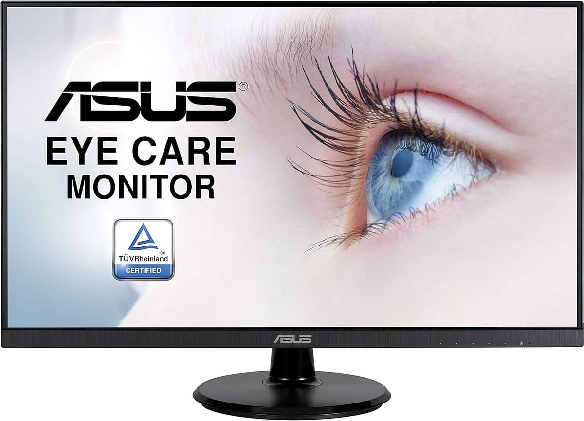 ASUS VA27DQ Eye Care Monitor – 27 inch, FHD (Full HD 1920 x 1080), IPS, Frameless, 75Hz, Adaptive-Sync/FreeSync, DisplayPort, HDMI, Eye Care, Low Blue Light, Free, Wall Mountable