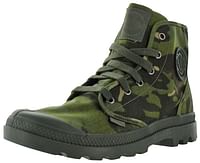 البلاديوم للرجال: حذاء Pampa Hi Multicam باللون الأخضر - 42.5 EU