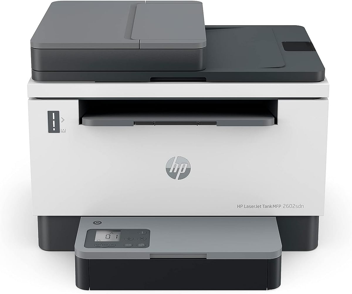 HP LaserJet Tank MFP 2602sdn Printer,22 PPM, Printer for Business, Scan to email/PDF; Two-sided printing; 40-sheet ADF; Wi-Fi, white [2R7F6A]; Pre-filled with toner to print up to 5000 pages