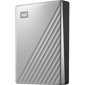 Western Digital My Passport Ultra Hard Drive 4TB For Mac Portable (WDBPMV0040BSL-WESN) Silver