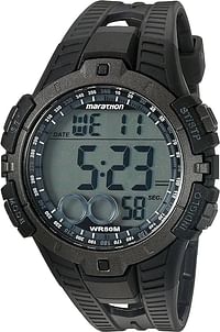 Marathon by Timex Men's T5K802 Digital Full-Size Black/Gray Resin Strap Watch - 46 MM
