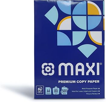 MAXI PHOTO COPY PAPER A4 80GSM 500 SHEET, A4 PAPER, 80GA4